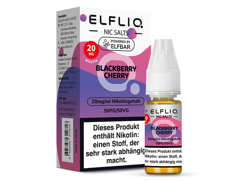 ELFBAR ELFLIQ - Blackberry Cherry - 20mg/ml - 10 ml